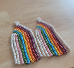 Load image into Gallery viewer, Retro Rainbow Beaded Earrings
